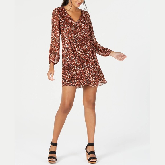 INC International Concepts Dresses & Skirts - Inc Bow Back Shift Dress Floral Brown XS New